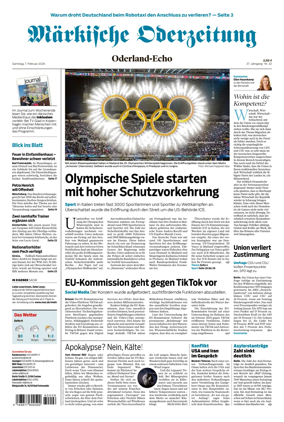 Cover of Markische Oderzeitung Oderland-Echo