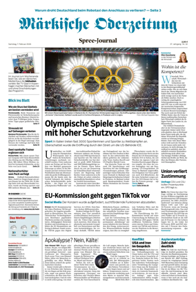 Cover of Markische Oderzeitung Spree-Journal