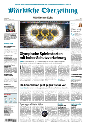 Cover of Markische Oderzeitung Strausberg