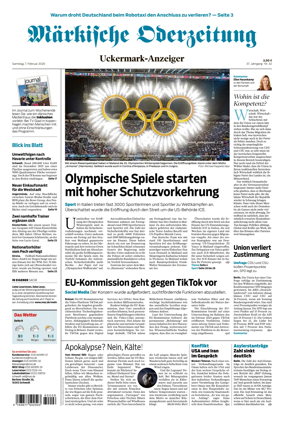 Cover of Markische Oderzeitung Uckermarkanzeiger