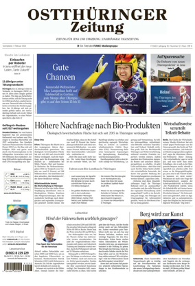 Cover of Ostthuringer Zeitung (Jena)