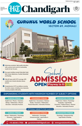 Cover of Hindustan Times (Chandigarh) - Live