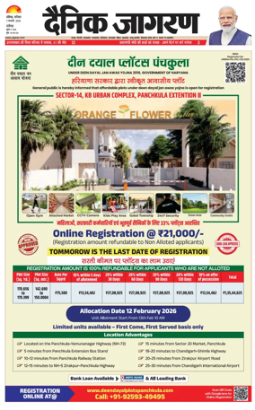 Cover of Dainik Jagran - Chandigarh