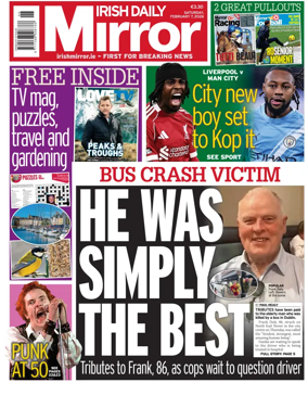 Cover of Irish Daily Mirror