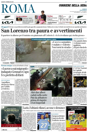 Cover of Corriere della Sera (Roma)