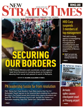 Cover of New Straits Times
