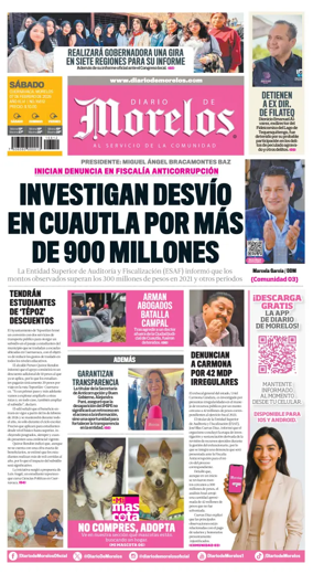 Cover of Diario de Morelos