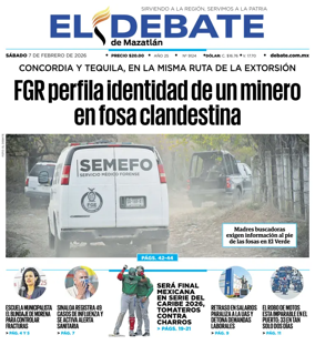 Cover of El Debate de Mazatlan