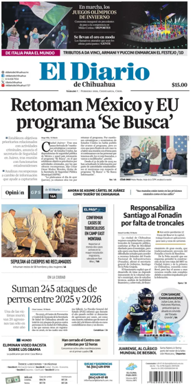 Cover of El Diario de Chihuahua