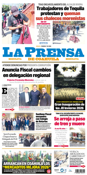 Cover of La Prensa de Coahuila