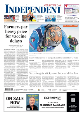 Cover of The Independent on Saturday