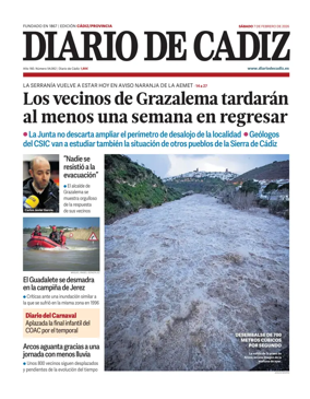 Cover of Diario de Cadiz