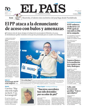 Cover of El Pais (Galicia)