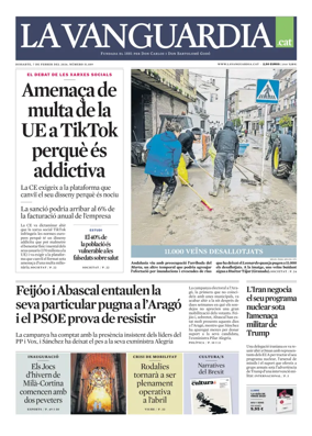 Cover of La Vanguardia (Catala)