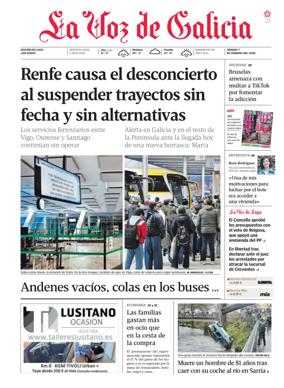 Cover of La Voz de Galicia (Lugo)