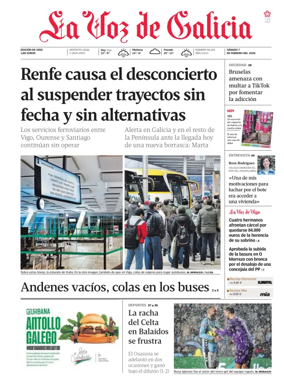 Cover of La Voz de Galicia (Vigo)