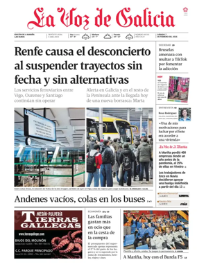 Cover of La Voz de Galicia (Viveiro)