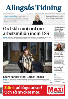 Cover of Alingsas Tidning