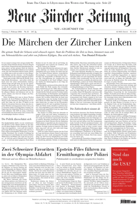 Cover of Neue Zurcher Zeitung