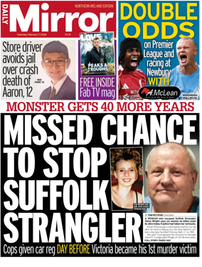 Cover of Daily Mirror (Northern Ireland)