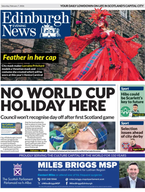Cover of Edinburgh Evening News