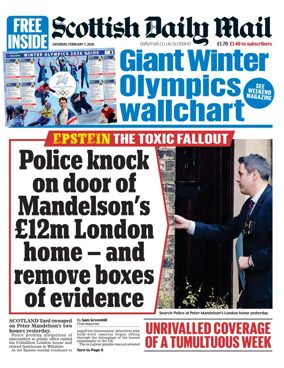 Cover of Scottish Daily Mail