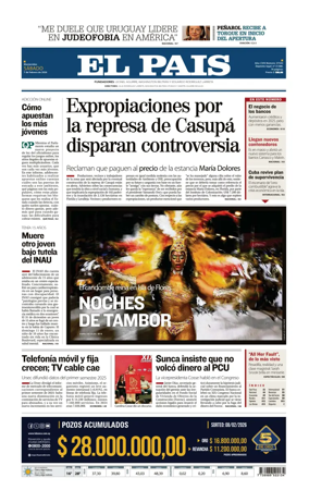 Cover of El Pais (Uruguay)