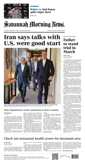 Cover of Savannah Morning News