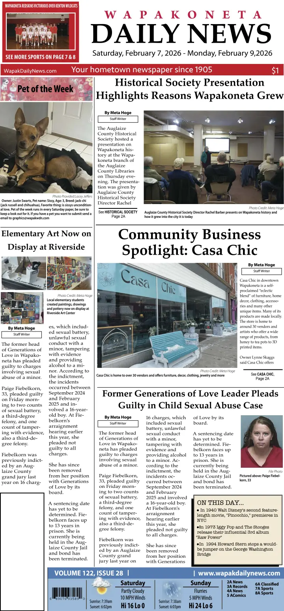 Cover of Wapakoneta Daily News