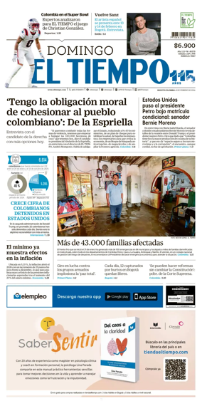 Cover of El Tiempo (Bogota)