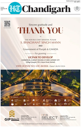 Cover of Hindustan Times (Chandigarh) - Live