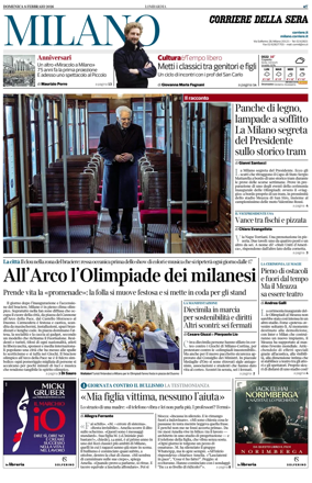 Cover of Corriere della Sera (Milano)