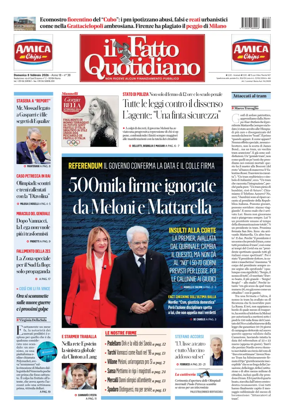 Cover of Il Fatto Quotidiano