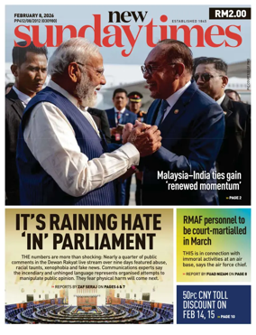 Cover of New Straits Times