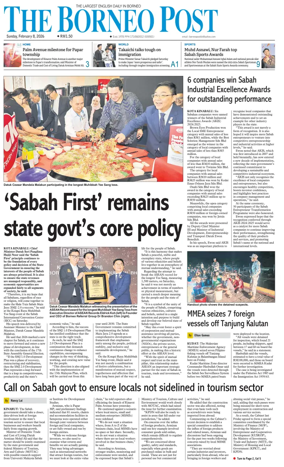 Cover of The Borneo Post (Sabah)