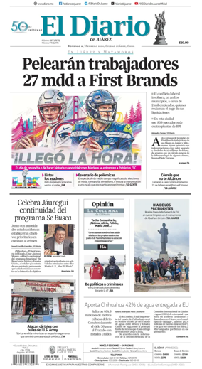 Cover of El Diario de Juarez