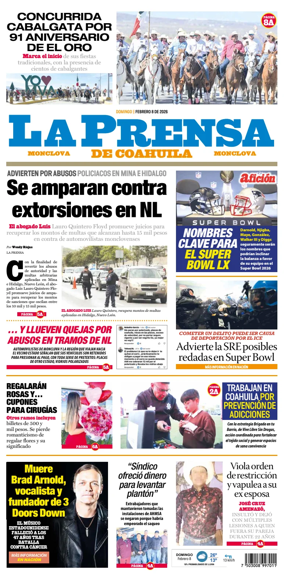 Cover of La Prensa de Coahuila