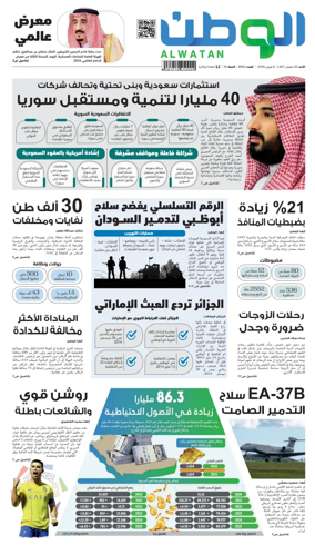 Cover of Al-Watan (Saudi)