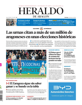 Cover of Heraldo de Aragon