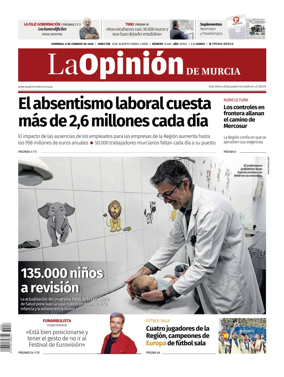 Cover of La Opinion de Murcia
