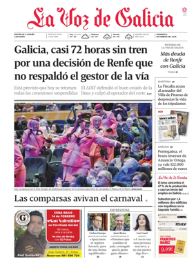 Cover of La Voz de Galicia (A Coruna)