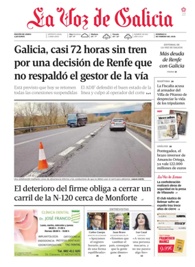 Cover of La Voz de Galicia (Monforte)
