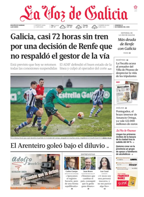 Cover of La Voz de Galicia (Ourense)