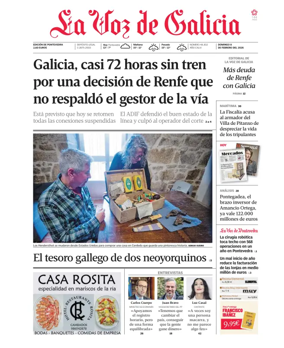 Cover of La Voz de Galicia (Pontevedra)