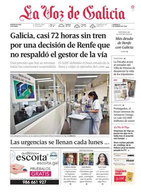 Cover of La Voz de Galicia (Vigo)