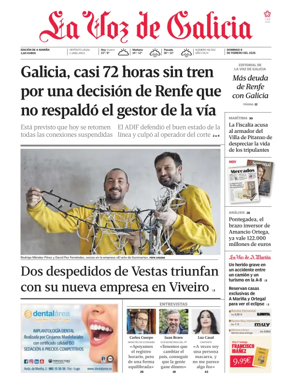 Cover of La Voz de Galicia (Viveiro)
