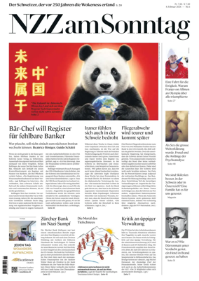 Cover of Neue Zurcher Zeitung Sunday