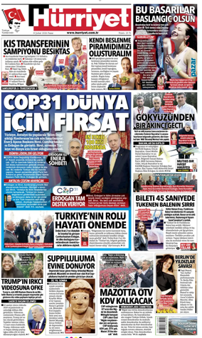 Cover of Hurriyet