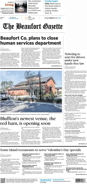 Cover of Beaufort Gazette (Sunday)