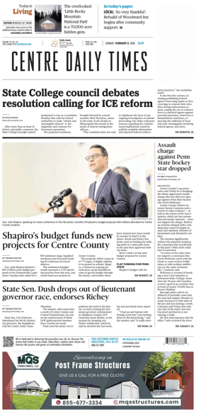 Cover of Centre Daily Times (Sunday)